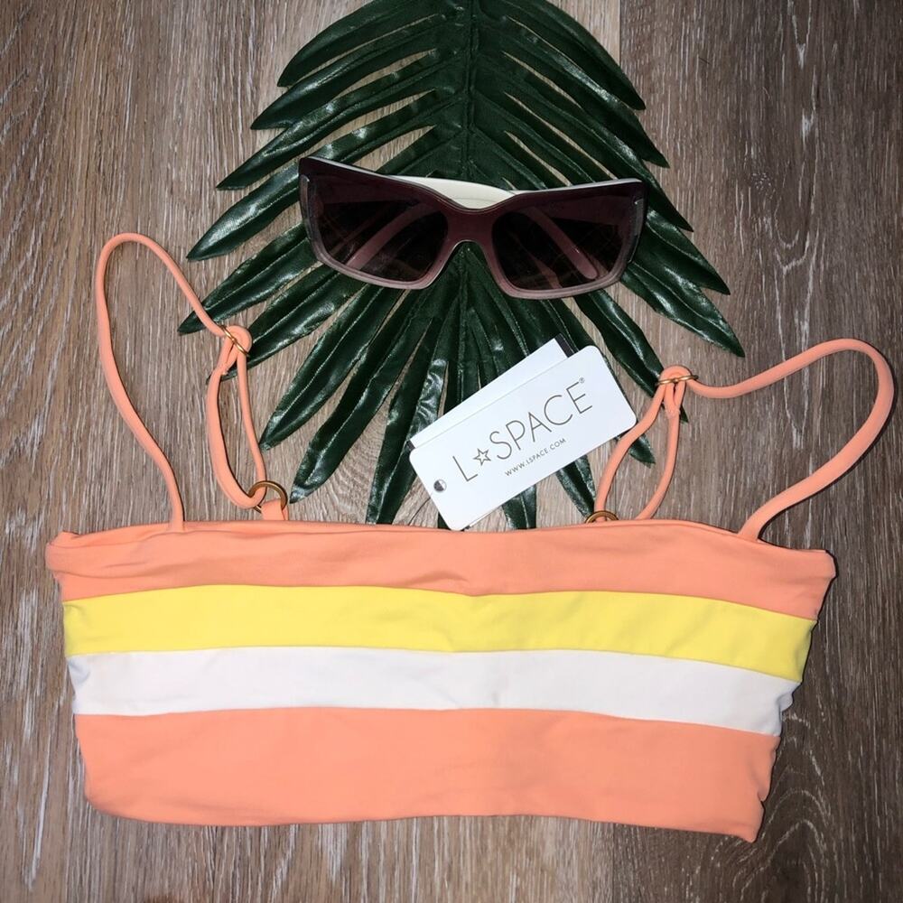 L*Space Rebel Top Portia Striped High Waist Bikini Bottom Set XS NWT - Picture 6 of 13